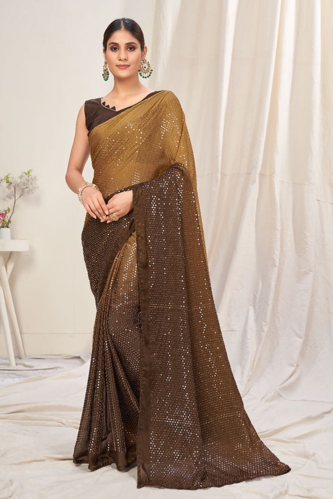 Sutram Hit Colour 9 New Georgette Stylish Party Wear Saree Collection